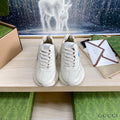 GG COUPLE TRAINER WHITE CALFSKIN WITH DONALD DUCK ICON