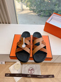 KAZIMIR SANDAL IN BRONZE BROWN CALFSKIN AND SUEDE
