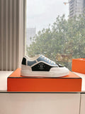 GET SNEAKER IN BLACK MIX LIGHT BLUE CANVAS AND CALFSKIN