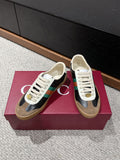 GG & ADIDAS SNEAKER BLACK AND BROWN CALFSKIN