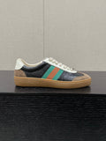 GG & ADIDAS SNEAKER BLACK AND BROWN CALFSKIN