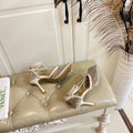 LACE-UP SANDAL IN WHITE CREAM METALLIZED MESH AND LEATHER WITH RHINSTONES 9 CM