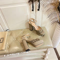 GG HORSEBIT PLATFORM SANDAL IN KHAKI BEIGE MONOGRAM CANVAS AND SHEEPSKIN LINING