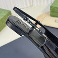 GG Double G patent leather slingback ballet flats Glossy Black