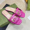 GG Cut Out Slide Sandals Pink