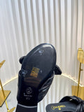 LACE SANDALS IN BLACK CALFSKIN