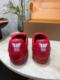 FOOTPRINT SOCCER SNEAKER IN CHERRY RED CALFSKIN