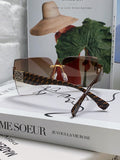 FF PATTERN FIRST CRYSTAL SQUARE FRAME SUNGLASSES 562044 IN ACETATE