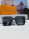 SQUARE SUNGLASS 581366 IN BLACK ACETATE MONOGRAM MASK ON LENS