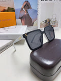 SQUARE SUNGLASS 581369 IN WHITE ACETATE