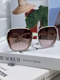 SQUARE SUNGLASSES 632874 IN WHITE ACETATE