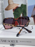 SQUARE SUNGLASSES 632875 IN HAVANA ACETATE