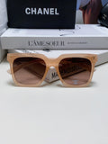 SQUARE SUNGLASSES 632877 IN PINK CLEAR ACETATE