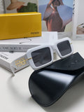 EMBOSSED LOGO DIAGONAL RECTANGULAR SUNGLASSES 563312 IN ACETATE