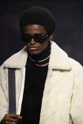 EMBOSSED LOGO DIAGONAL RECTANGULAR SUNGLASSES 563312 IN ACETATE