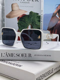 EMBOSSED LOGO FF DIAMONDS SQUARE FRAME SUNGLASSES 575798 IN ACETATE