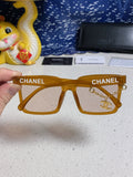 SQUARE SUNGLASSES 641806 IN DARK YELLOW ACETATE