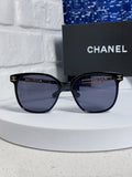 SQUARE SUNGLASSES 632033 IN BLACK ACETATE BLACK LENSES