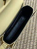 SOLFERINO SMALL SATCHEL 19 IN CANARY YELLOW CALFSKIN GOLD HARDWARE