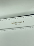 SOLFERINO SMALL SATCHEL 19 IN WHITE CALFSKIN GOLD HARDWARE