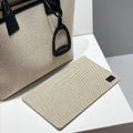 STEEPLE 28 BAG IN OFF-WHITE H CANVAS AND BLACK SWIFT CALFSKIN