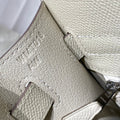 KELLY 28CM IN NATA EPSOM CALFSKIN SILVER HARDWARE