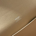 HM ROULIS 18 MINI BAG IN LIGHT BROWN CALFSKIN SILVER-TONE HARDWARE