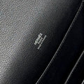 HM ROULIS 18 MINI BAG IN BLACK CALFSKIN SILVER-TONE HARDWARE