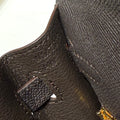 KELLY 25CM IN EBENE EPSOM CALFSKIN GOLD HARDWARE