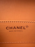 SMALL BOX BAG 18 IN CARROT LAMBSKIN GOLD HARDWARE