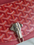 DUCHESSE MARIE-CAROLINE BAG 25 IN RED GOYARDINE CANVAS AND SMOOTH CALFSKIN