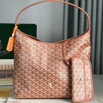HOBO BOHÈME 42 IN MANHATTAN PINK GOYARDINE CANVAS AND LAMBSKIN