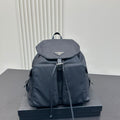 DOUBLE FRONT ZIP POCKET BACKPACK 31 IN BLACK RE-NYLON