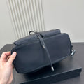DOUBLE FRONT ZIP POCKET BACKPACK 31 IN BLACK RE-NYLON