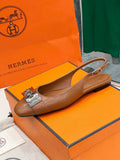 INNOCENTE SLINGBACK CARAMEL CALFSKIN