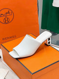 ICONIQUE 60 SANDAL IN WHITE CALFSKIN