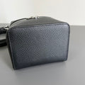 EXTRA POCKET L12 IN BLACK CALFSKIN WITH SILVER HARDWARE