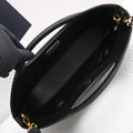 DUMPLING BAG 30 IN BLACK CALFSKIN
