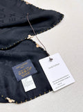 EVERMORE SCARF 140 CM IN BLACK SILK AND WOOL 393156