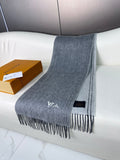 DUAL SCARF 180 CM IN SHARK GRAY CASHMERE 398375