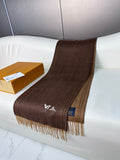 DUAL SCARF 180 CM IN CHOCOLATE BROWN CASHMERE 398376