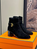 JILL 60 ANKLE BOOT IN BLACK SUEDE
