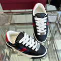 GG ACE SNEAKER IN BLACK SHEEPSKIN