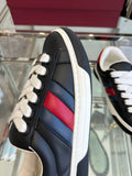 GG ACE SNEAKER IN BLACK SHEEPSKIN