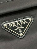 SHOULDER BAG 27 IN BLACK RE-NYLON TRIANGLE LOGO