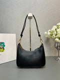 HOBO BAG 23 IN BLACK SMOOTH NAPPA LAMBSKIN GOLD HARDWARE
