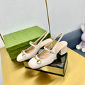 HORSEBIT PUMP IN WHITE SHEEPSKIN