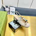 HORSEBIT PUMP IN WHITE SHEEPSKIN