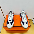 JET SNEAKER IN WHITE MIX NAVY BLUE SUEDE