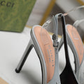 GG CRYSTAL HIGH HEEL SANDAL CLOUD LAMBSKIN